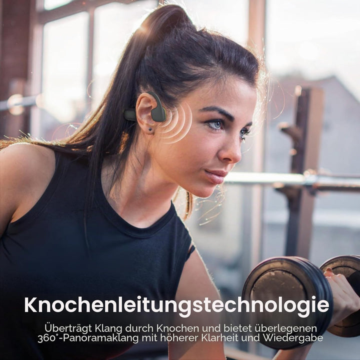 LOBKIN Kopfhörer Schwimmen,IPX8 wasserdichte Unterwasser Knochenschall Kopfhörer Bluetooth 5.4,Open