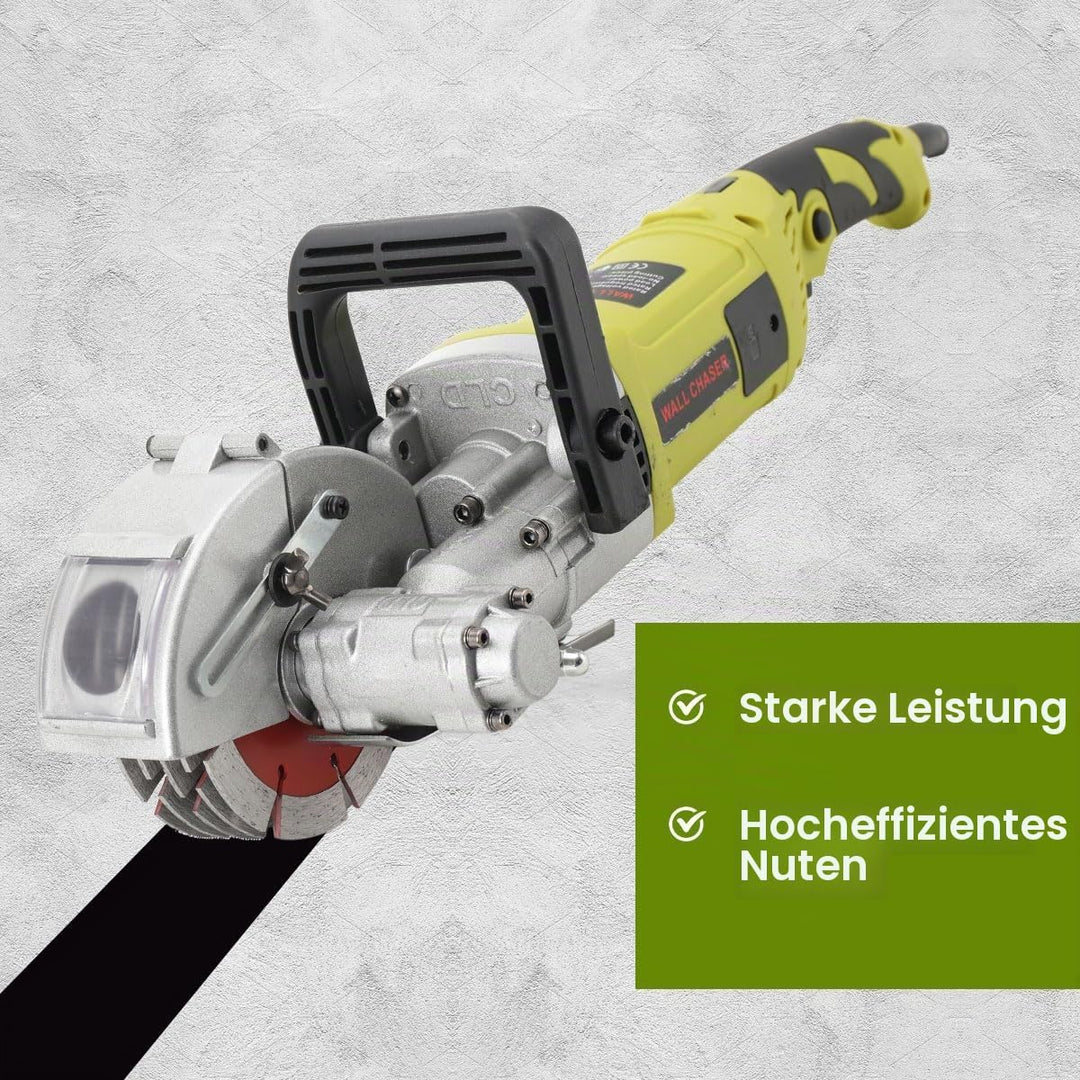 L-home 4000W 220V Elektrische Schlitzfräse, 7500U/min Wandfräse Mauernutfräse Mauerfräse mit 5 Sägeb