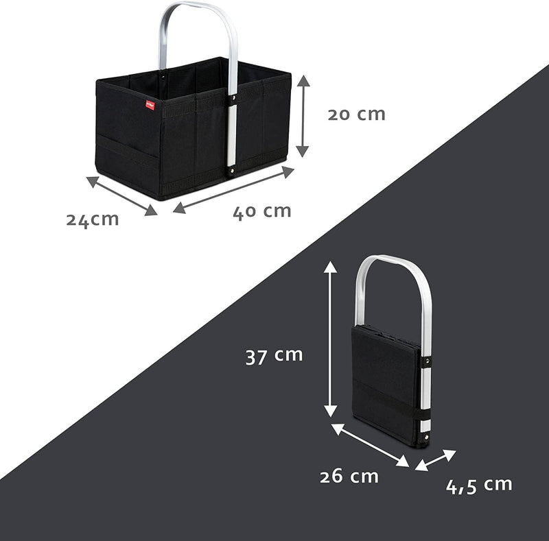 achilles Handle-Box cool, Einkaufskorb mit Kühleinsatz, Faltkorb mit Aluminium Griff, Kühlkorb, 40 c