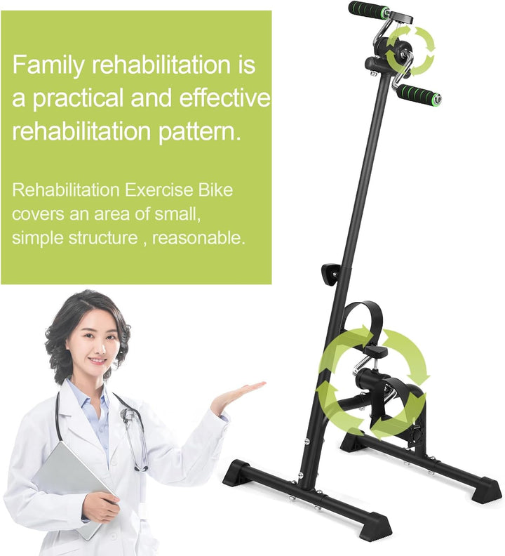Elderly Exercise Bike, Pedaltrainer für Senioren, Arm Bein Bewegungstrainer, Heimtrainer höhenverste