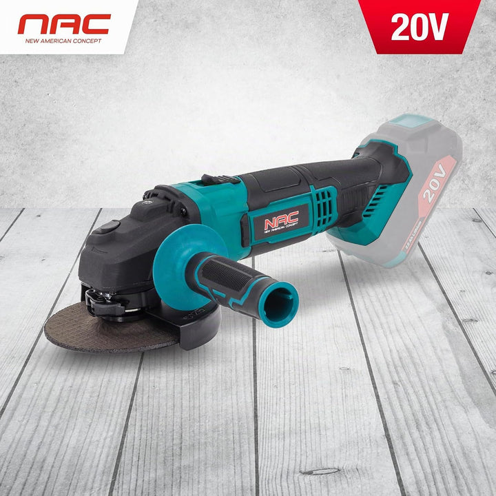 NAC NEW AMERICAN CONCEPT AGE-125-LI-20V NAC Winkelschleifer 20V 125mm 10 000rpm ohne Akku, Grün Nur