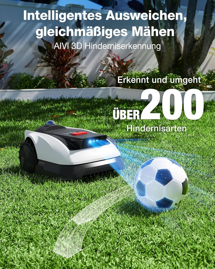 ECOVACS Goat O1200 Mähroboter ohne Begrenzungskabel, 1200 m², 360° Dual-LiDAR-Navigation, Automatisc