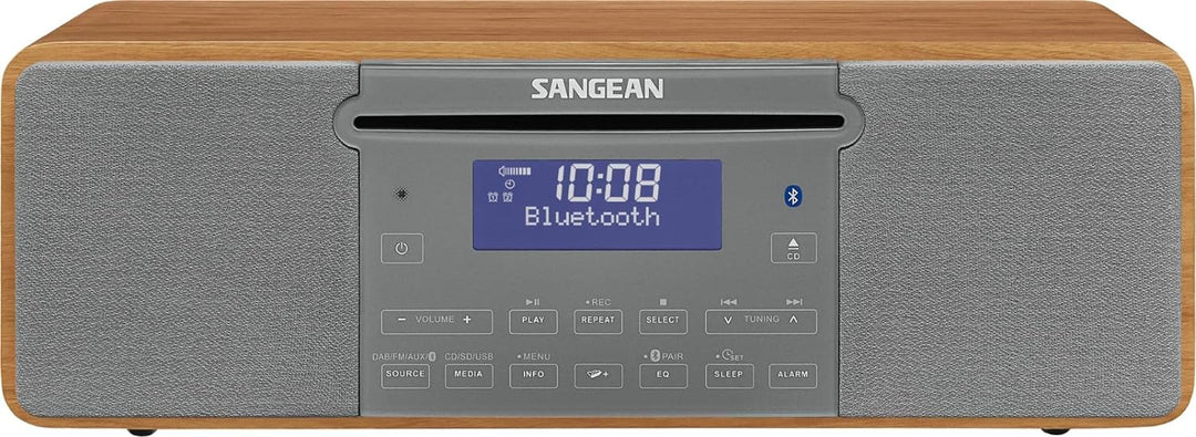 Sangean DDR-47BT All-in-One Kompakt-Anlage (DAB+/UKW-Tuner, Bluetooth, CD/MP3-Player, USB 2.0, SD-Ka
