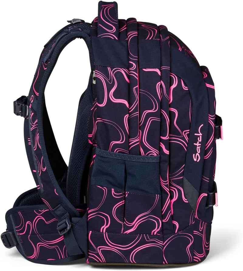 satch Pack Pencil Slider Edition Schulrucksack Set 3tlg. mit Sporttasche Pink Supreme, Pink Supreme