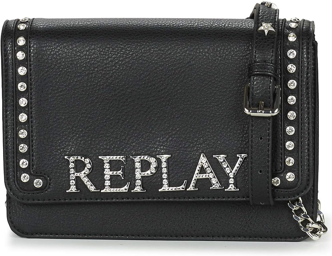 Replay Umhängetasche 25 cm Nero, Nero