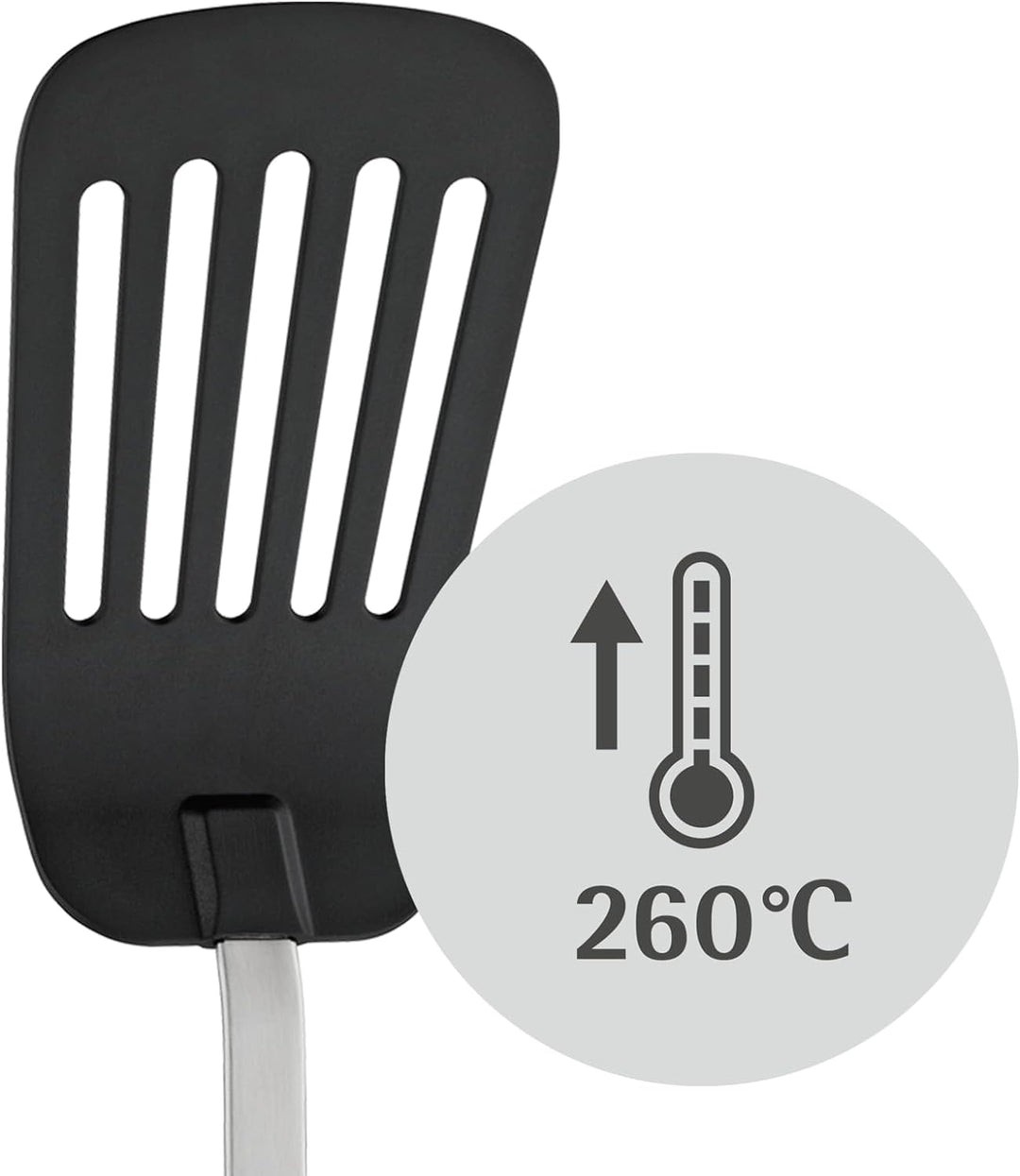 WMF Profi Plus Pfannenwender Kunststoff 32,2 cm, Cromargan Edelstahl teilmattiert, Kunststoffvordert