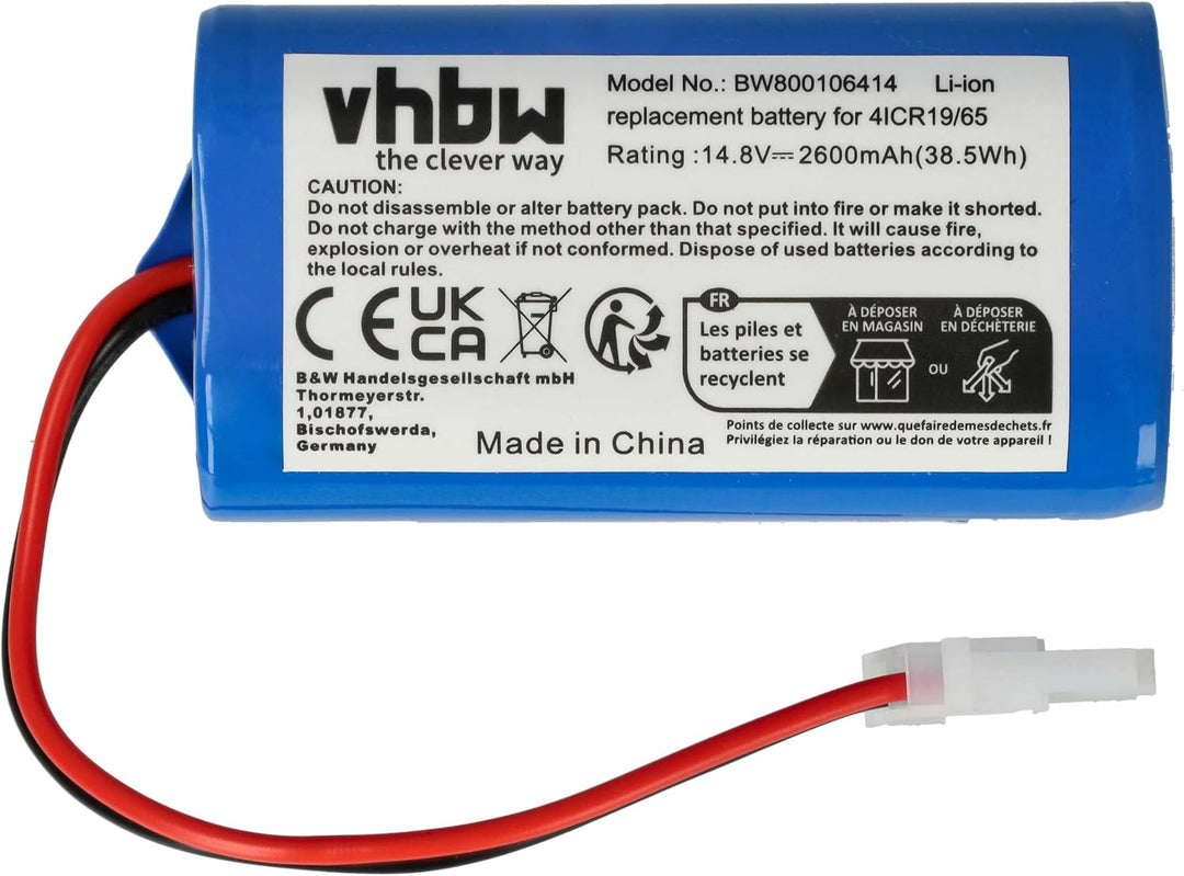 vhbw Akku kompatibel mit Dibea D960, GT200, GT9, V750, V780, V780s, V870 Staubsauger Home Cleaner He