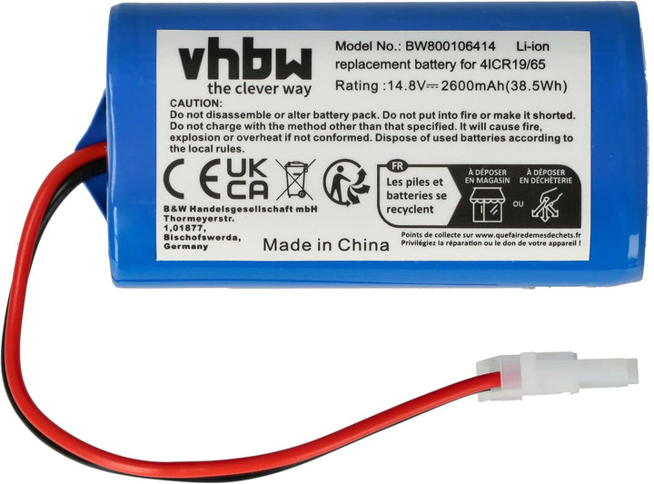 vhbw Akku kompatibel mit Dibea D960, GT200, GT9, V750, V780, V780s, V870 Staubsauger Home Cleaner He