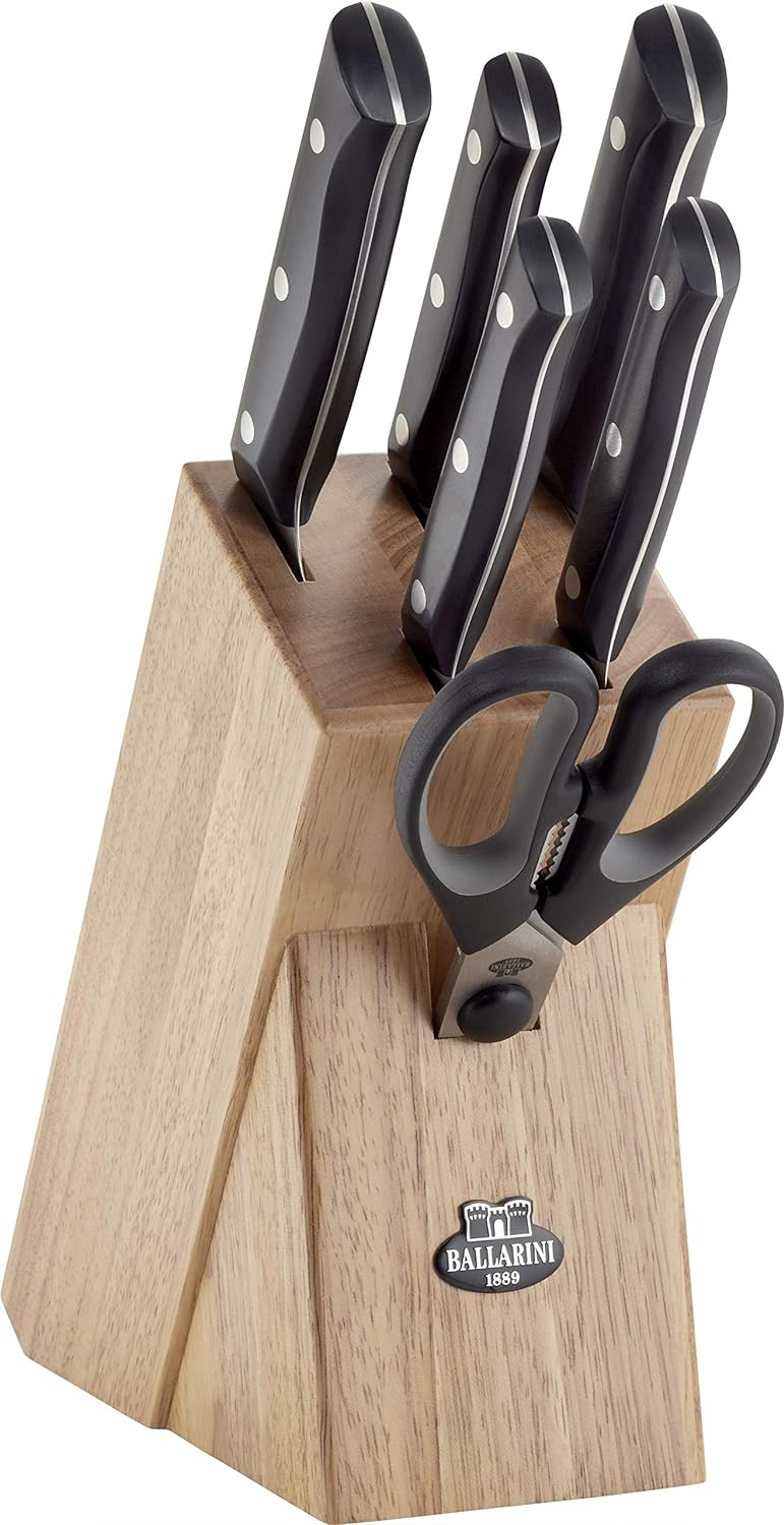 Ballarini 18660-007-0 Chienti Messerblock, 7-teilig, Holz,