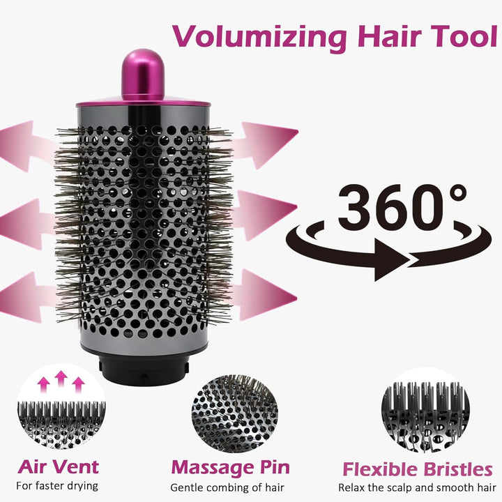 Volumenbürste Aufsatz kompatibel mit Dyson Airwrap Styler HS01 HS05 HS08, Rundbürste Zubehör für ext