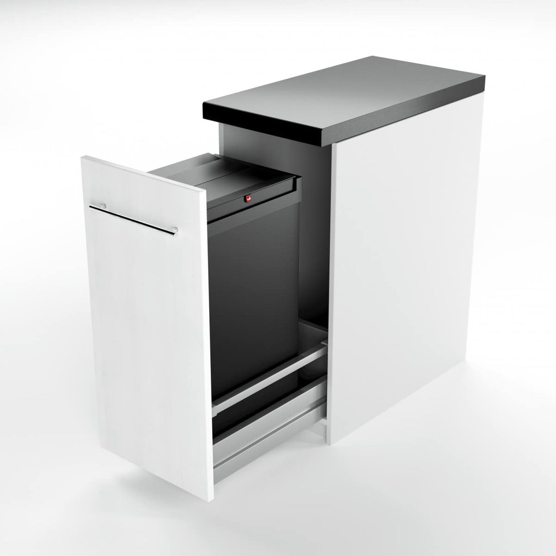 Hailo Abfallsammler 3273101 | Einsatz Wertstoffbox 53 Liter | Schwingdeckel Mülleimer | Kunststoff S
