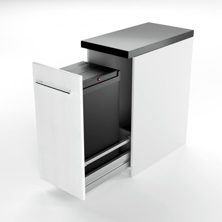 Hailo Abfallsammler 3273101 | Einsatz Wertstoffbox 53 Liter | Schwingdeckel Mülleimer | Kunststoff S