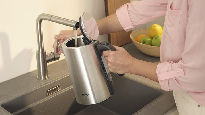 Braun Identity Collection WK5200BK, Elektrischer Wasserkocher aus Edelstahl, 1,7L Fassungsvermögen,