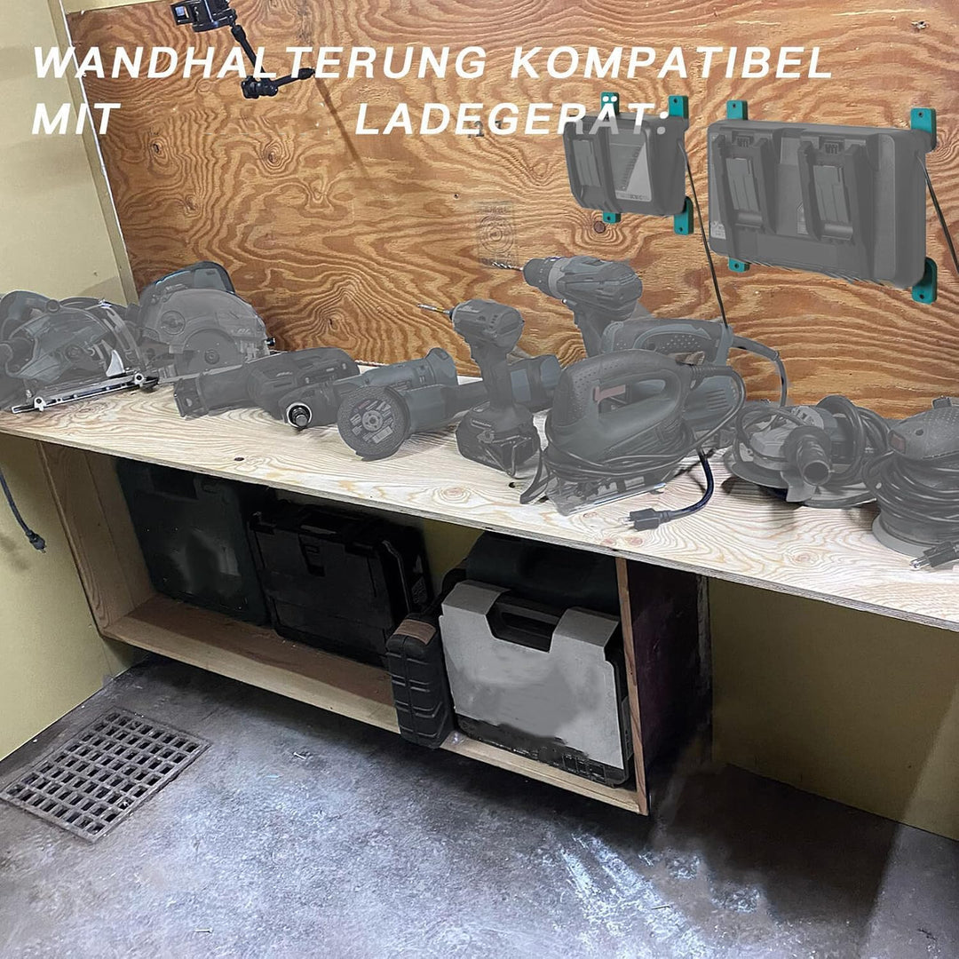 2 Pcs für Makita Ladegerätehalter, Wandhalterung für Makita Ladegeräte DC18RC DC18RD DC18RA DC18RF D