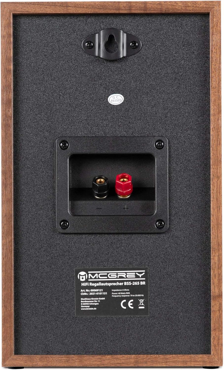 McGrey BSS-265 BR Micro-Stereo Anlage - inkl. Mini-Verstärker und Lautsprecherkabel - Bluetooth®-Emp