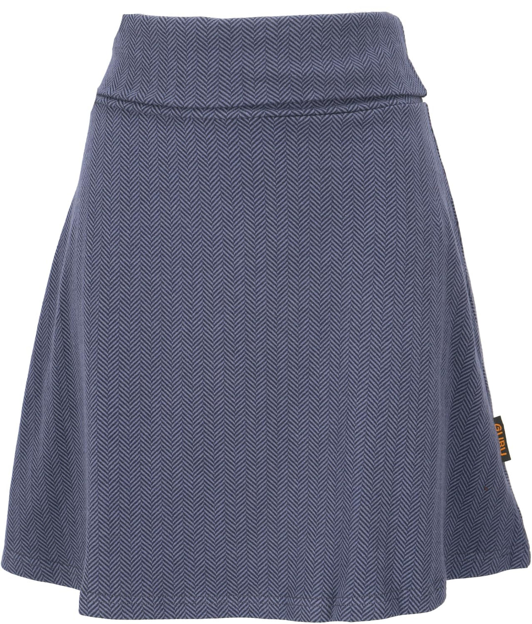 GURU SHOP Minirock aus Bio-Baumwolle, Boho Tellerrock Herbstlaub Print Organic, Damen 36 Blau, 36 Bl