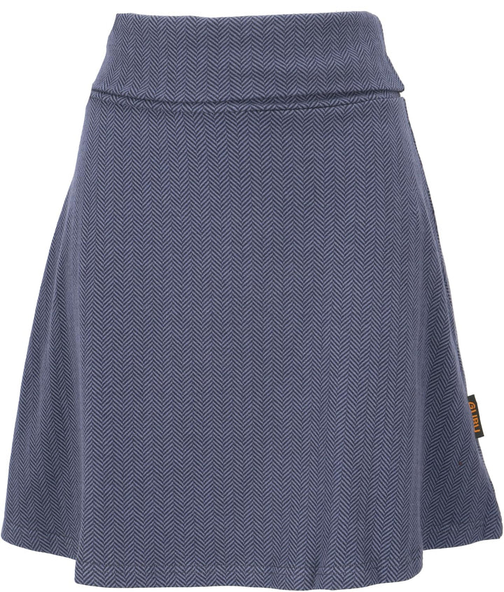 GURU SHOP Minirock aus Bio-Baumwolle, Boho Tellerrock Herbstlaub Print Organic, Damen 36 Blau, 36 Bl