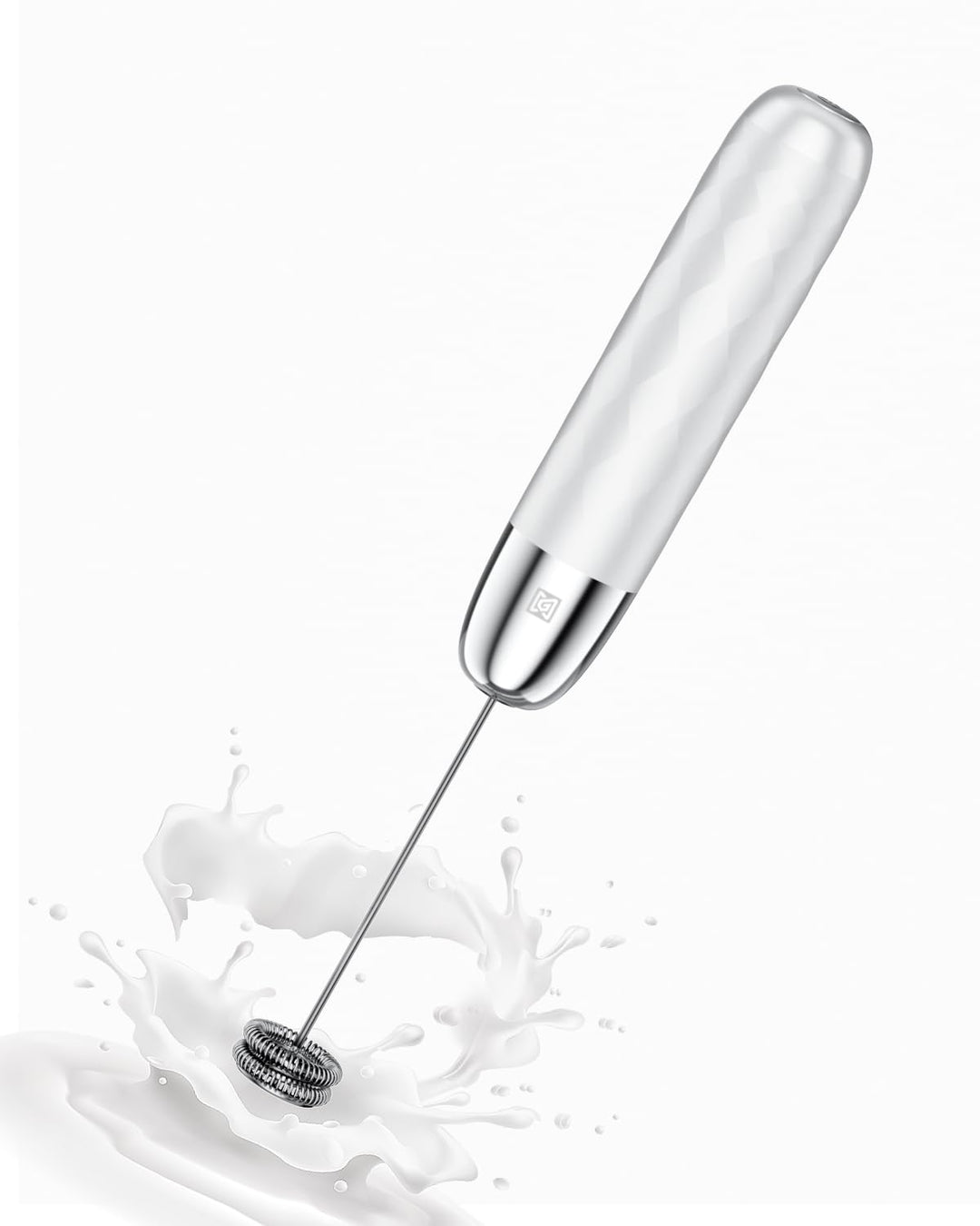 Maestri House Rechargeable Milk Frother, Handheld Electric Foam Maker Waterproof Detachable Stainles