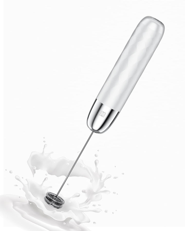 Maestri House Rechargeable Milk Frother, Handheld Electric Foam Maker Waterproof Detachable Stainles