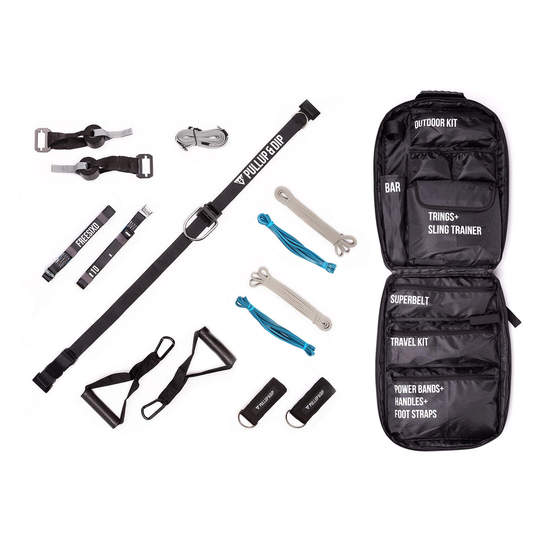 FREESIXD Schlingentrainer und Widerstandstrainer Set, Suspension Trainer für zu Hause und auf Reisen