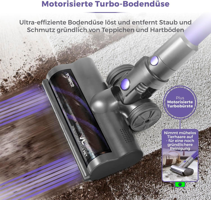 Tower T513006 VL20 3-in-1 Leistungsstarker Staubsauger mit Kabel mit HEPA-Filter & Haustierbürste, 1