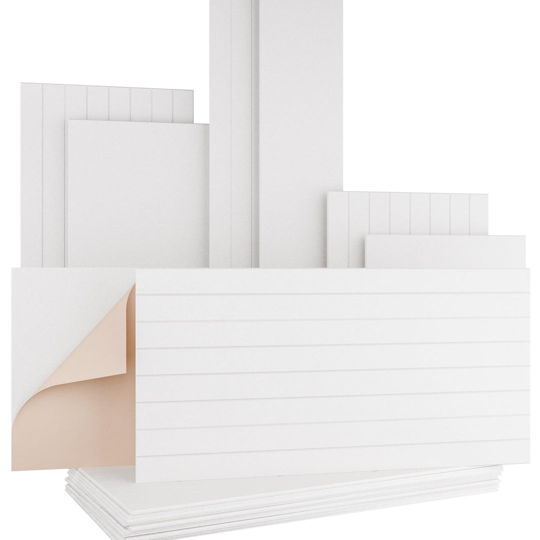 AKUSTIKO Akustikpaneele Selbstklebend 120x60cm - 16 Stück Weiss Akustik Wandpaneele Schallschutz & R