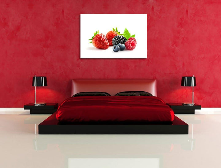 Pixxprint Frisches Obst, Format: 100x70 auf Leinwand, XXL riesige Bilder fertig gerahmt mit Keilrahm