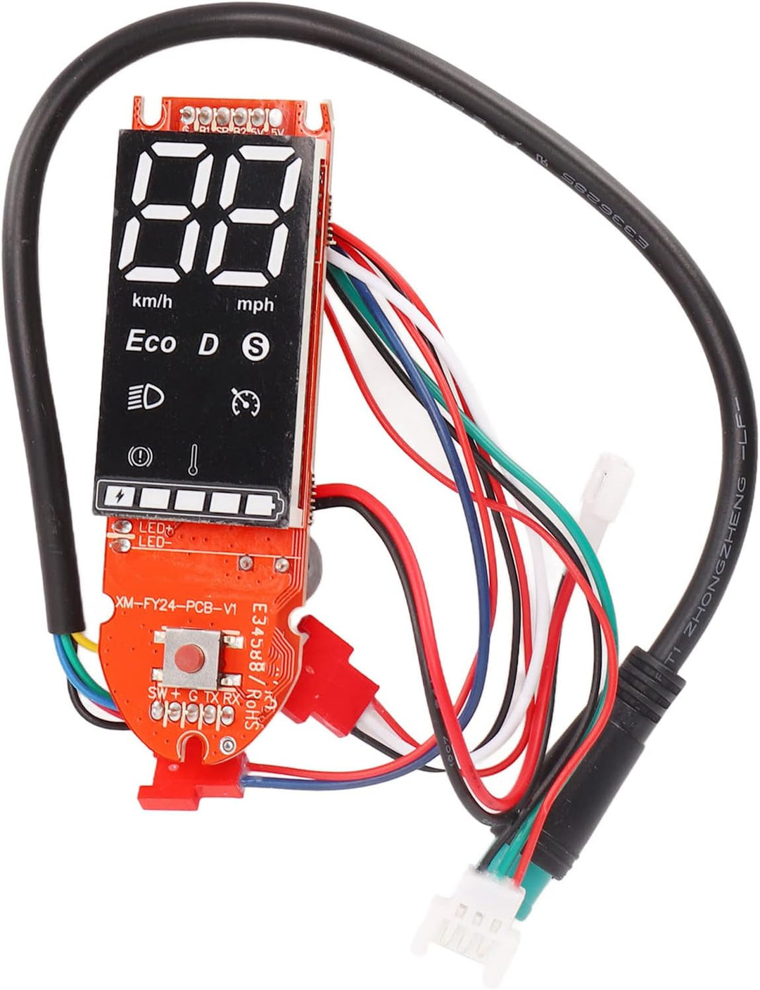 Vikye Elektroroller-Armaturenbrett, Wasserdichter Metall-Elektroroller-Ersatz-Platine für Fahrten Im