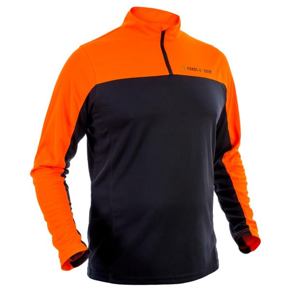 Beginner 2.0 Funktionsshirt Shirt für die Forstarbeit Langarm Anthrazit-orange XS, Langarm Anthrazit