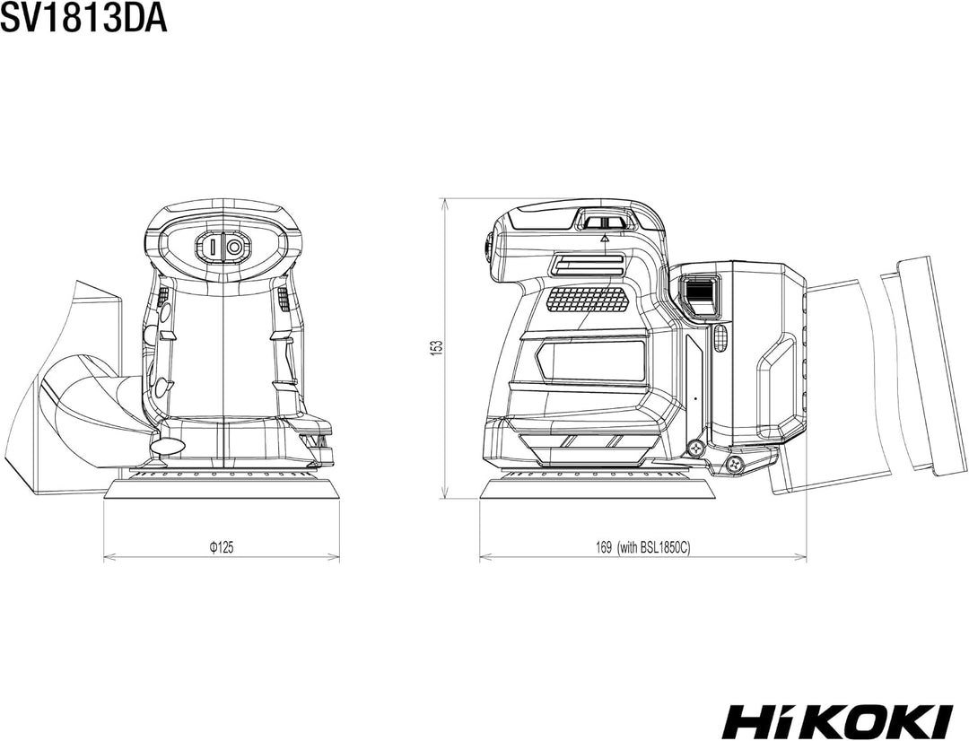 HiKOKI Akku-Exzenterschleifer 18V SV1813DA (Basic)