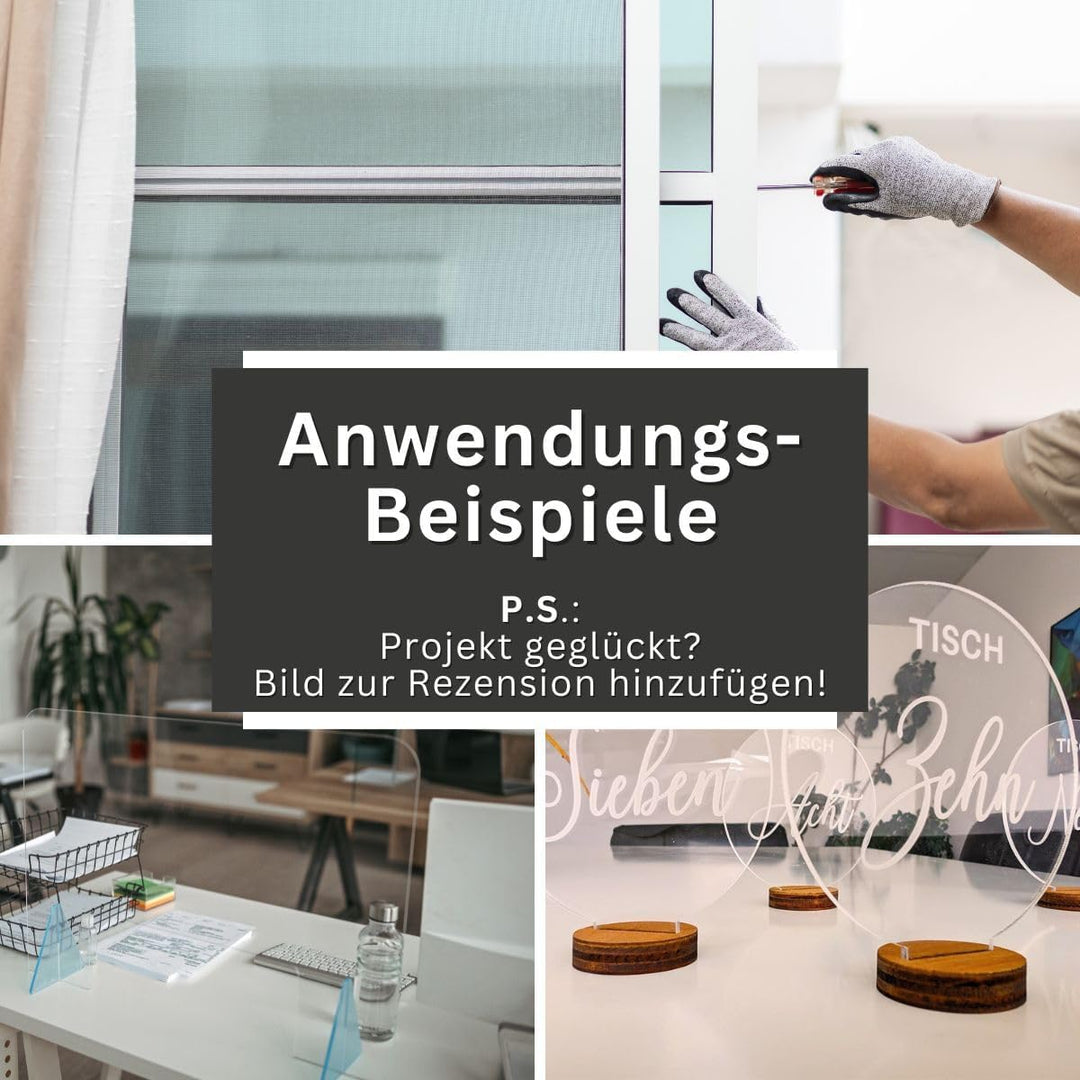 RESHEIM 2-20 mm Acrylglas Platte Transparent Zuschnitt nach Mass Glasklar Materialstärke und Grösse