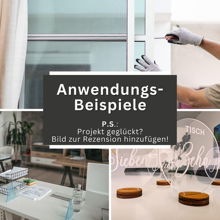 RESHEIM 2-20 mm Acrylglas Platte Transparent Zuschnitt nach Mass Glasklar Materialstärke und Grösse
