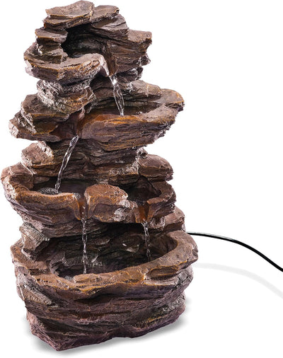 Solar Gartenbrunnen Rock Fountain - extragrosses 5 Watt Solarmodul und 1,5 Ah Akkuspeicher - 315 x 2