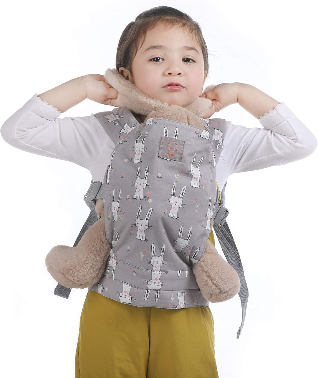 GAGAKU Puppentrage Babytrage Puppe Zubehör ab 3 Jahre, Kinder 1Puppentrage Kleinkind Puppen Trage Ba