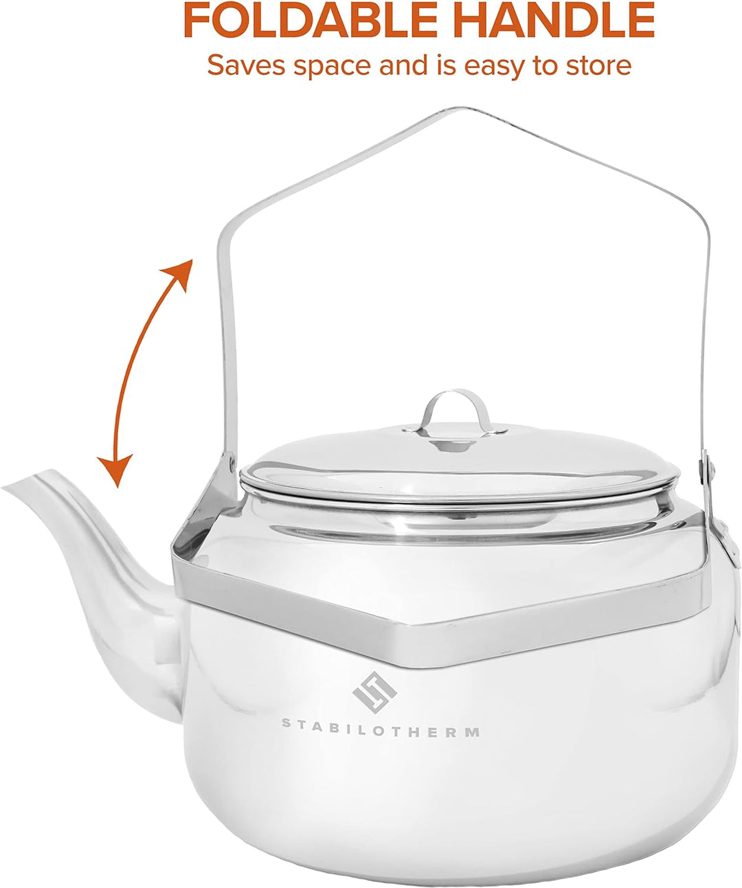 STABILOTHERM Edelstahl Outdoor-Kaffeekessel 4 Liter I ideal für Lagerfeuer & Grill – Teekessel Wasse