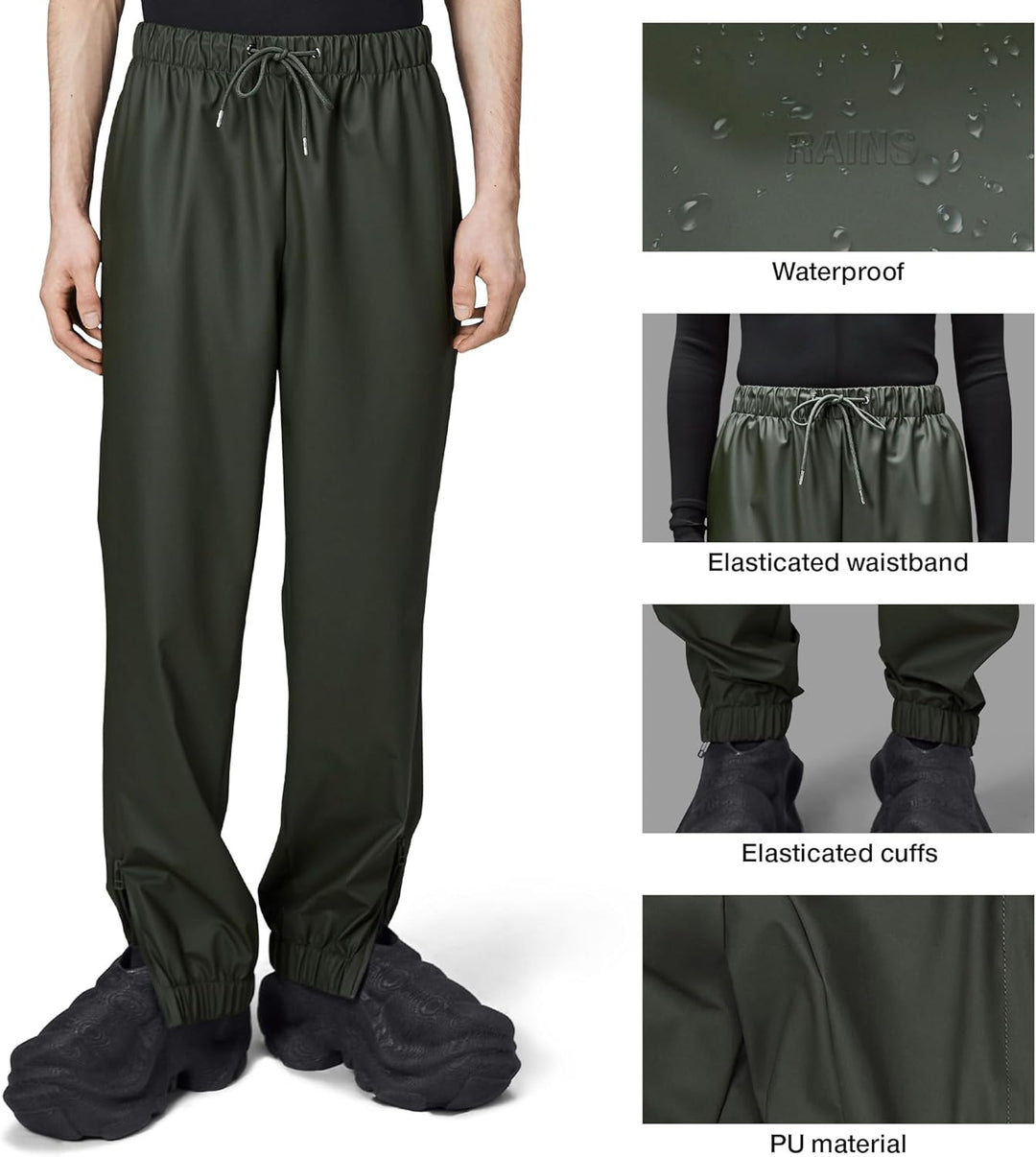 RAINS Unisex Normale Hose XS Grün, XS Grün