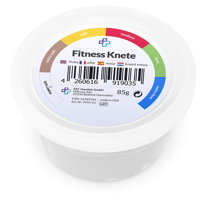 Therapieknete 85g, Putty für Handtraining, Therapie Knetmasse Knete 450g weiss, super weich, 450g we