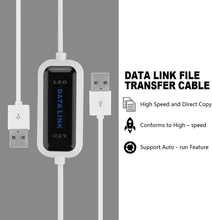 Datenkabel USB 2.0 PC zu PC Linkkabel,High-Speed USB 2.0 Link-Kabel Daten Kabel Verbindungskabel,USB