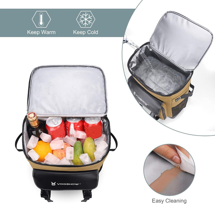 Kühltasche Kühlbox Gross Rucksack Wasserdicht kühlrucksack 30L Picknickrucksack 4 Personen Auslaufsi