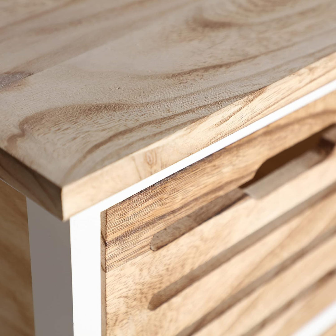 Lastdeco Mehrzweck-Beistelltisch, Paulownia Holz, 35x30x71 cm, 35x30x71 cm