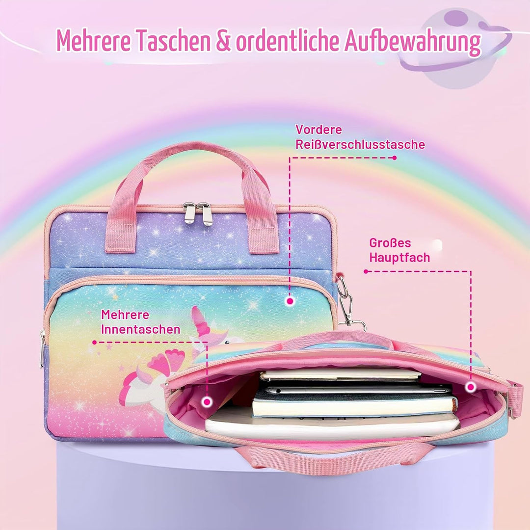 TiMOVO Tablet Tasche Mit Schultergurt 12,5 Zoll für Kinder, Portable Hülle, Universal Etui Organizer