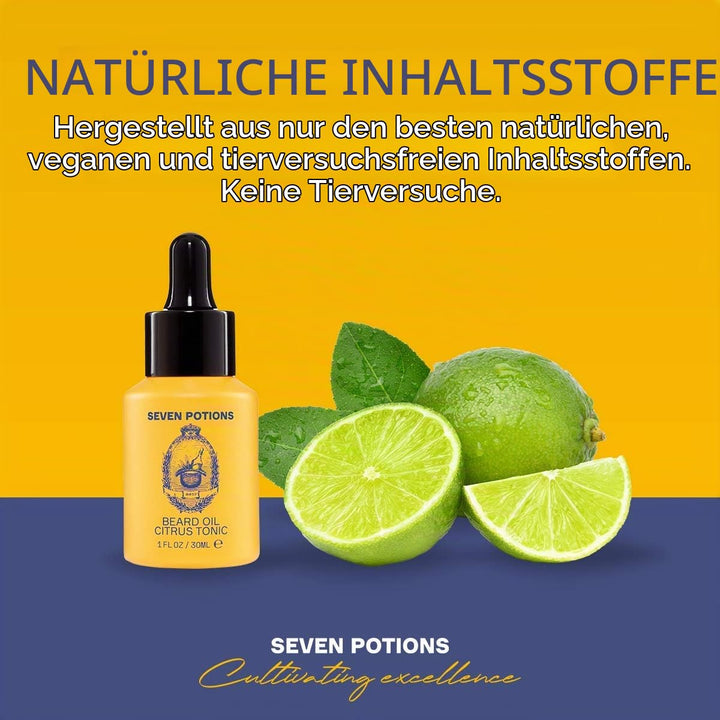 Seven Potions Premium-Bartöl für Männer - Jojobaöl-Bartweichmacher zur Pflege von Haut, Haar und geg