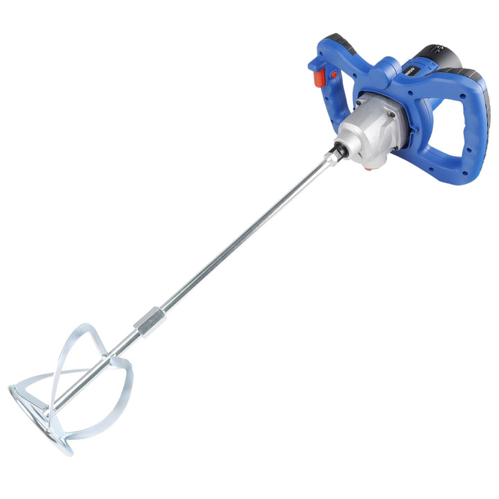 HERZO Rührwerk 1300W,Metallgetriebe,Rühreraufnahme M14, Rührer ø 120 mm für Mischgut Beton, Mörtel,