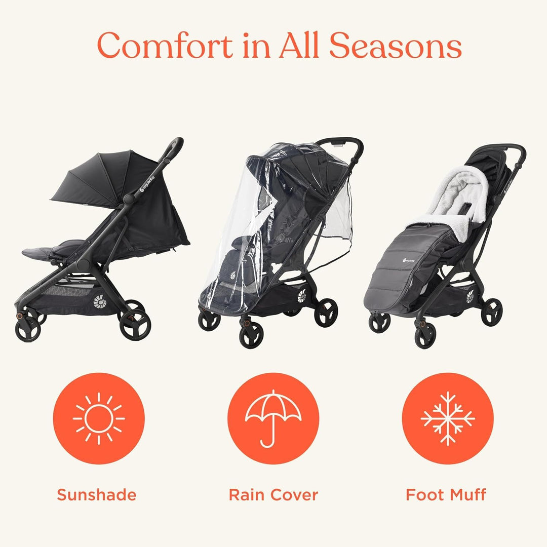 Ergobaby Metro3 Kinderwagen Buggy mit Liegefunktion, Baby-Buggy ab Geburt bis 22kg (0-4 Jahre), Zusa