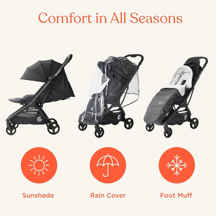 Ergobaby Metro3 Kinderwagen Buggy mit Liegefunktion, Baby-Buggy ab Geburt bis 22kg (0-4 Jahre), Zusa