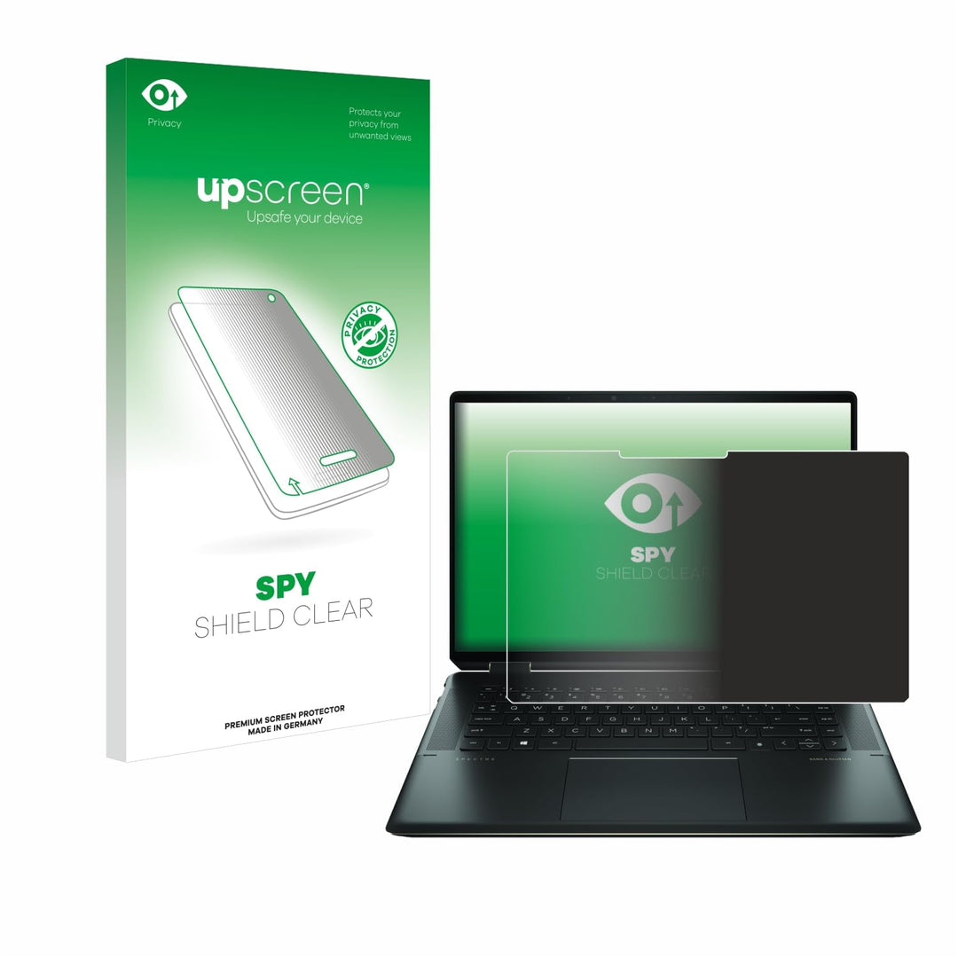 upscreen Anti-Spy Blickschutzfolie kompatibel mit HP Spectre x360 16" 2-in-1 Privacy Screen Displays