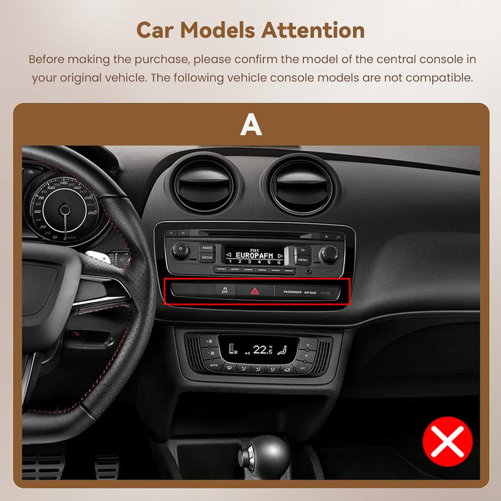Hikity Android 15 4+64GB Autoradio für SEAT Ibiza 2013 mit 9 Zoll Incell Touchscreen, Autoradio 2DIN