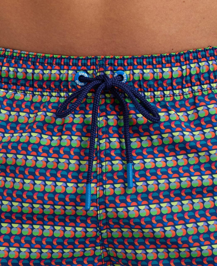 ARENA Herren Men's Beach Boxer Allover Swim Trunks, Navy-freak Multi