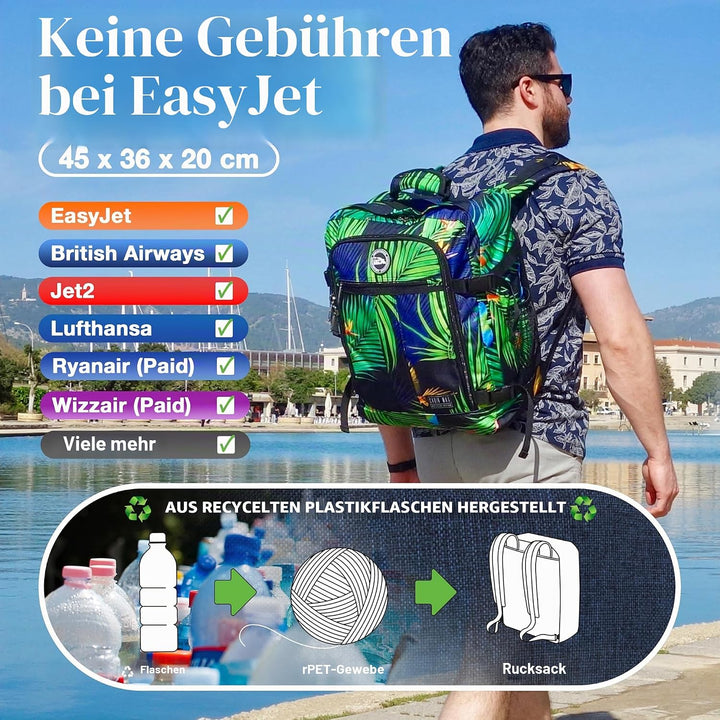 Cabin Max 30L Metz Rucksack - Handgepäck 45 x 36 x 20 cm, mittelgrosser Handgepäckrucksack für Easyj