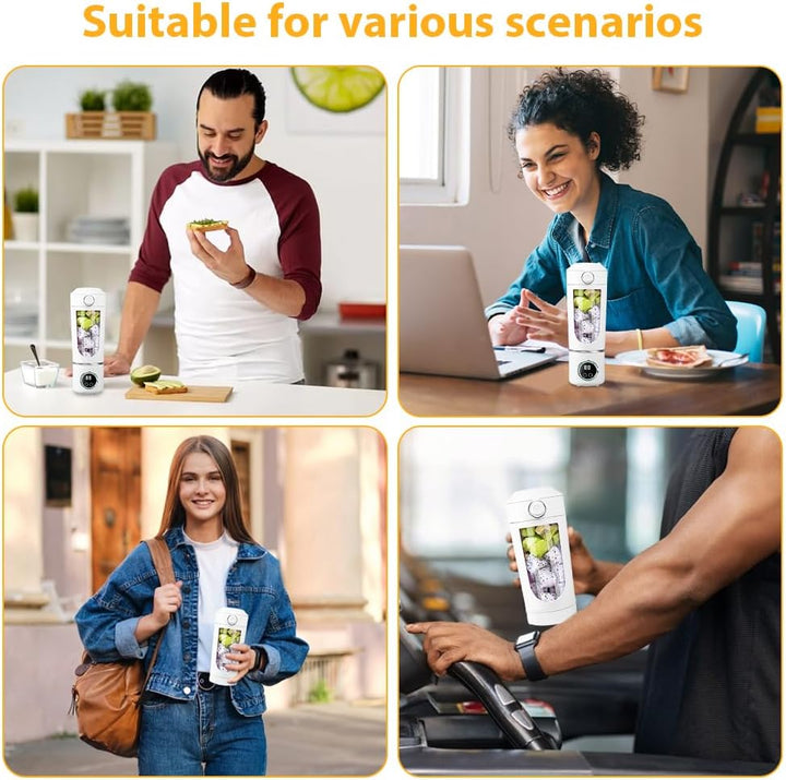 Kleiner Tragbarer Mixer, Entsafterbecher für Saft-Shakes und Smoothies, 700 ml, Mini-Mixer Wiederauf